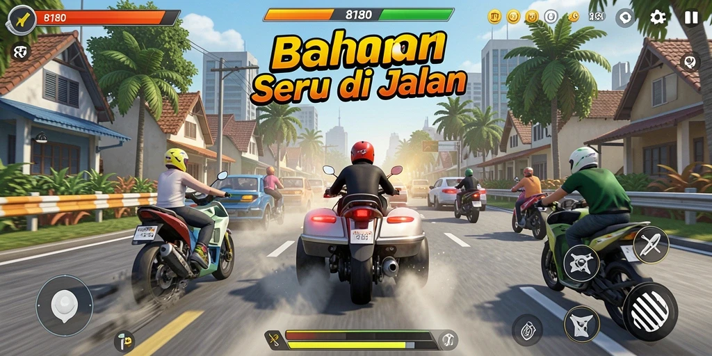 Gameplay Racing mendebarkan di 8180 dengan grafis menakjubkan.
