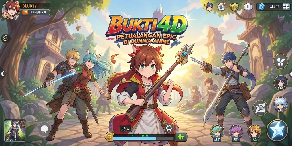 Tampilan gameplay seru di BUKTI4D dengan karakter Anime yang unik.