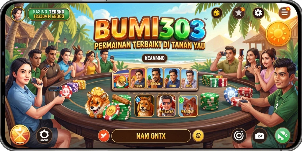 Tampilan permainan kasino yang memukau dalam BUMI303.