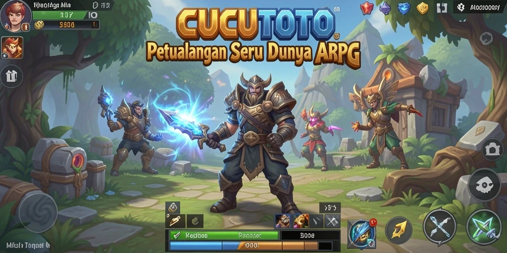 Cuplikan gameplay ARPG CUCUTOTO yang menampilkan aksi epik dan petualangan seru.