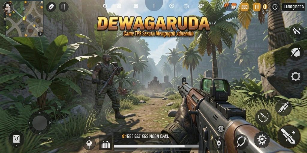 Gameplay DEWAGARUDA yang seru dan menantang dalam aksi TPS.