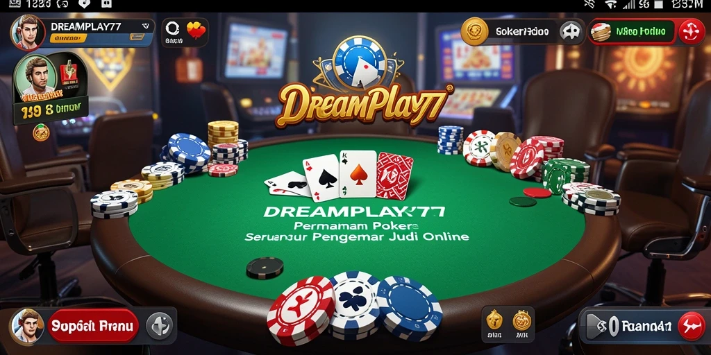 Tampilan menarik dari gameplay Poker di DREAMPLAY77.
