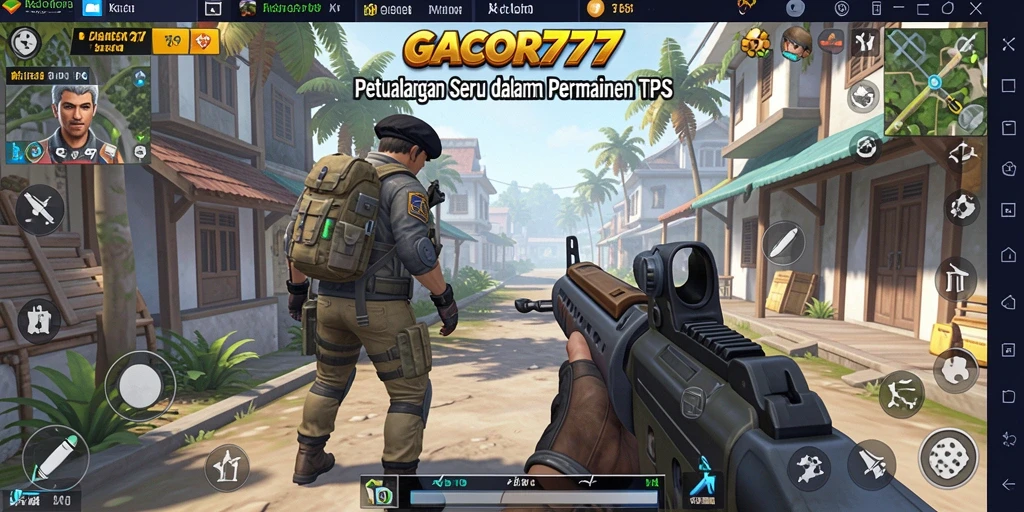 Tampilan permainan GACOR777 dengan aksi seru dalam TPS.