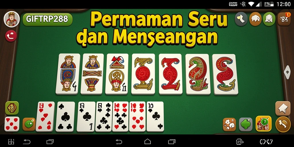 Screenshot menampilkan gameplay seru dari permainan domino GIFTRP288.