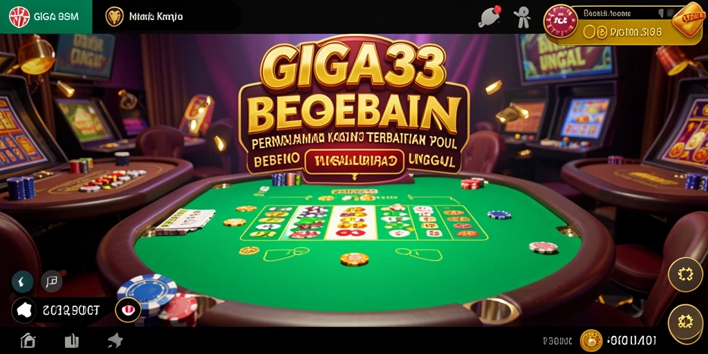 Screenshot utama GIGA33 menampilkan gameplay Kasino yang mendebarkan.
