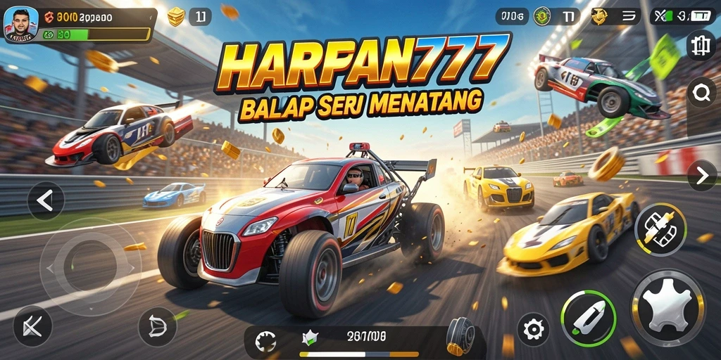 Tampilan balapan mendebarkan di HARAPAN777 dengan kecepatan tinggi.