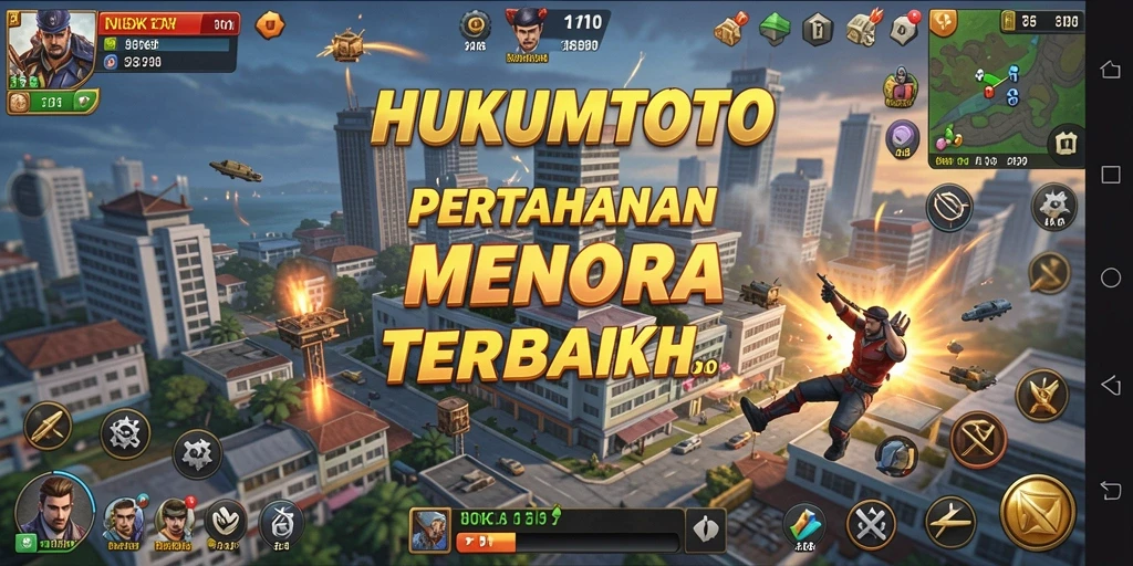 Gameplay Tower Defense yang mendebarkan di HUKUMTOTO.