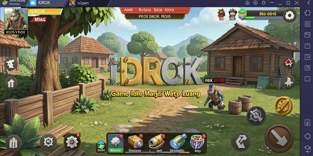 Screenshot IDROK menampilkan gameplay Idle yang menarik dan menawan.