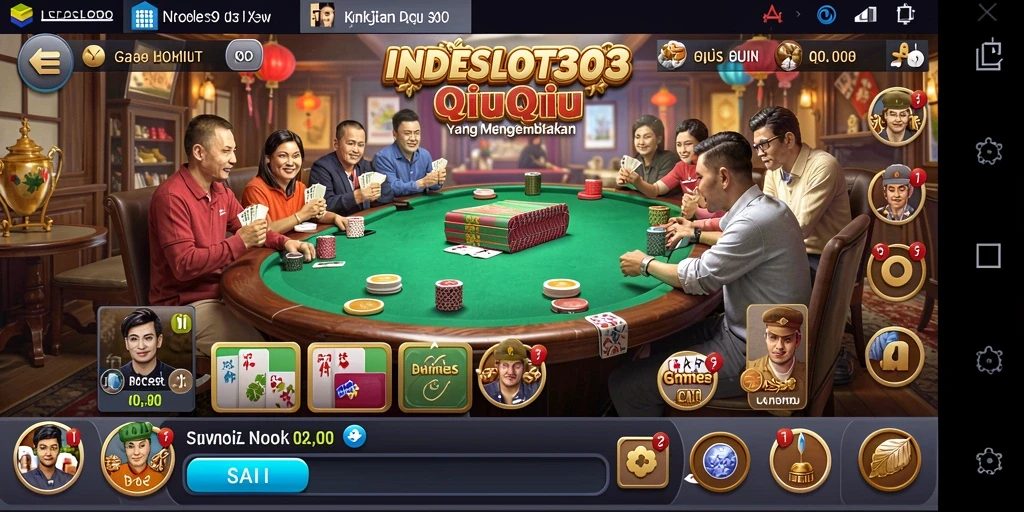 Tampilan seru gameplay QiuQiu di INDESLOT303.