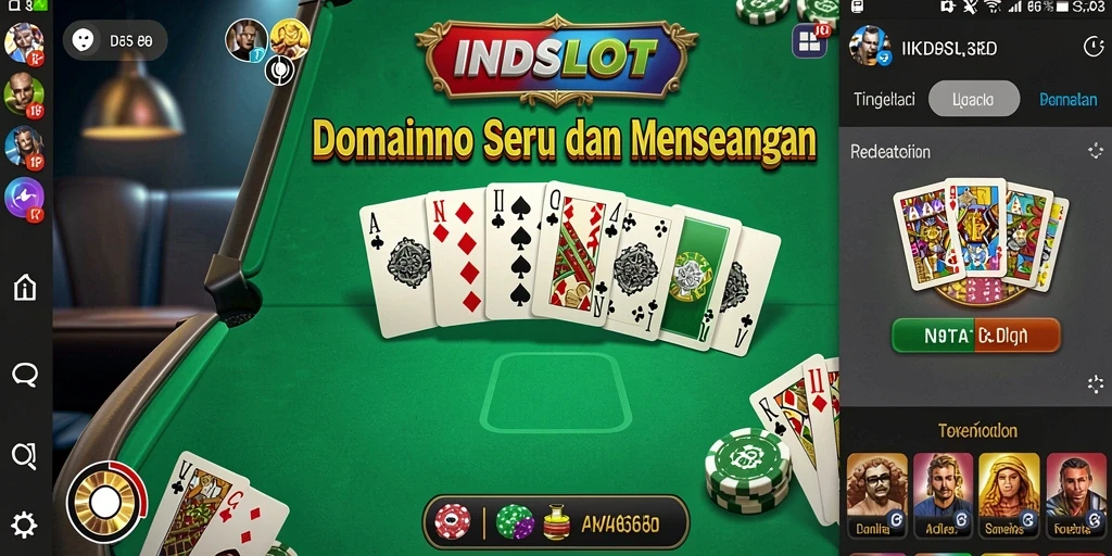 Tampilan menarik dari gameplay Domino di INDSLOT.