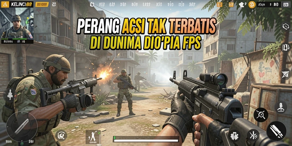 Screenshot KELINCI88 menampilkan aksi intens permainan FPS.