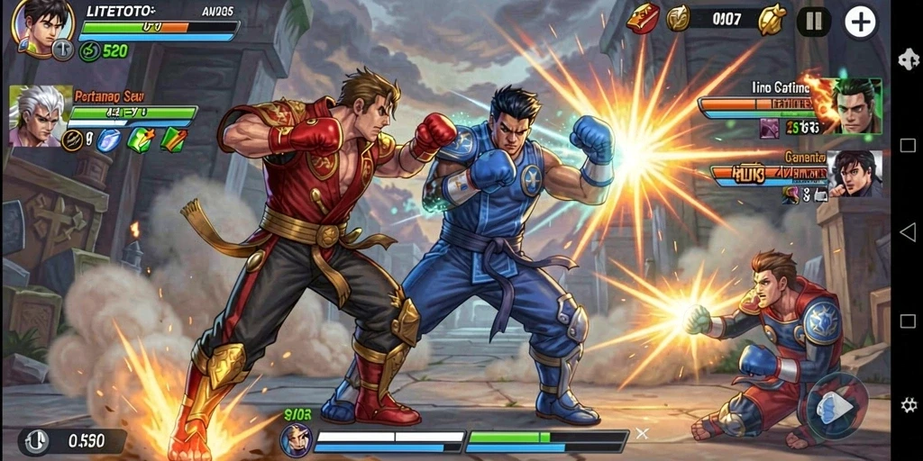 Tampilan menarik dari gameplay pertarungan seru di LITETOTO.