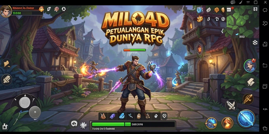 Tampilan gameplay RPG yang menarik dalam MILO4D.