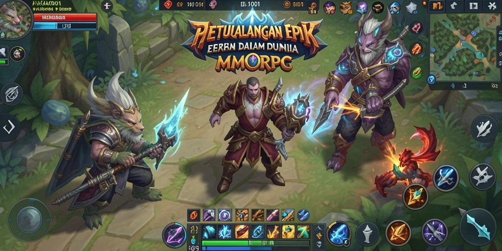 Screenshot menunjukkan aksi seru dalam gameplay MMORPG di NAGA1001.