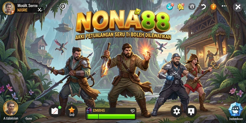 Tangkapan layar menunjukkan momen aksi mendebarkan di dalam NONA88.