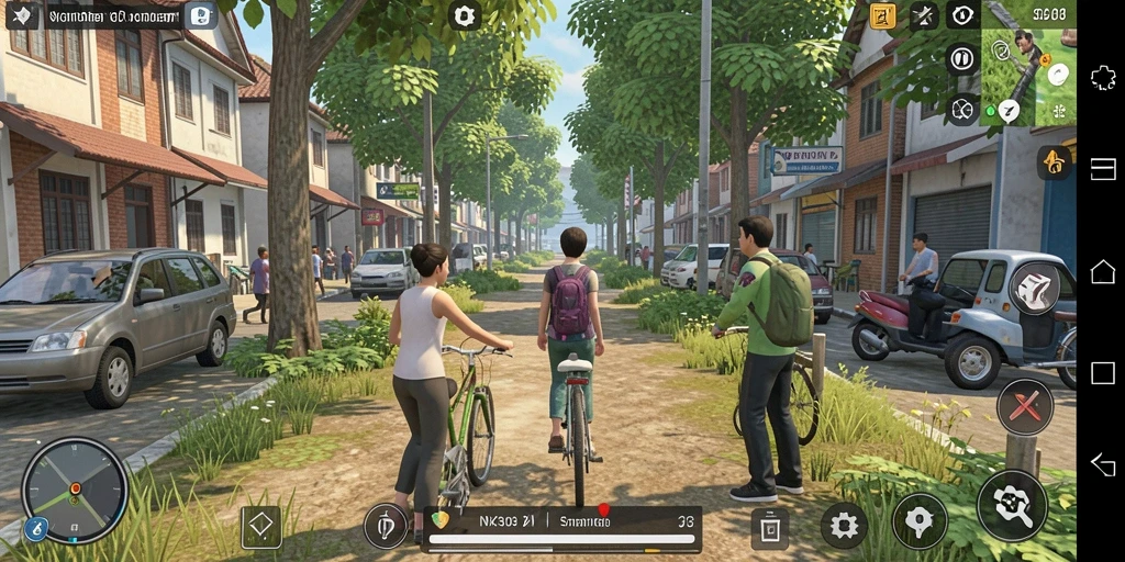 Gameplay NX303 memperlihatkan interaksi karakter yang realistis.