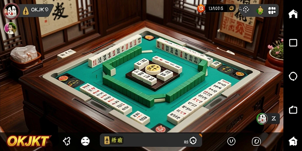 Tampilan gameplay Mahjong yang menarik di OKJKT.