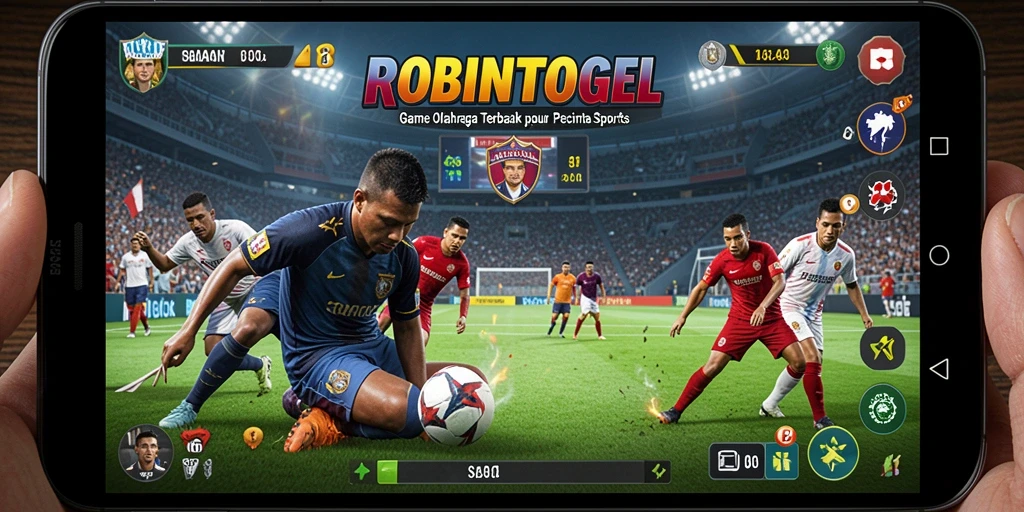 Tampilan gameplay ROBINTOGEL dengan pengalaman olahraga yang seru.