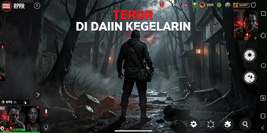 Menampilkan gameplay saat menjelajahi kegelapan yang menakutkan.