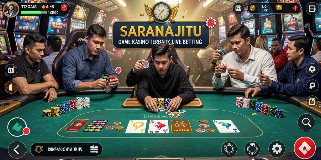 Tampilan gameplay yang mendebarkan di SARANAJITU.