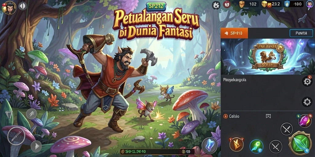 Tampilan menakjubkan dari gameplay SP212 dalam petualangan yang penuh tantangan.