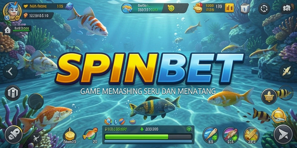 Tampilan gameplay <strong>SPINBET</strong> yang seru dan menantang saat memancing.