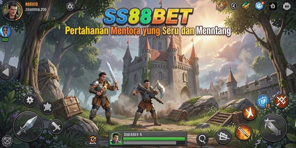 Screenshot SS88BET menampilkan aksi mendebarkan dalam Tower Defense.