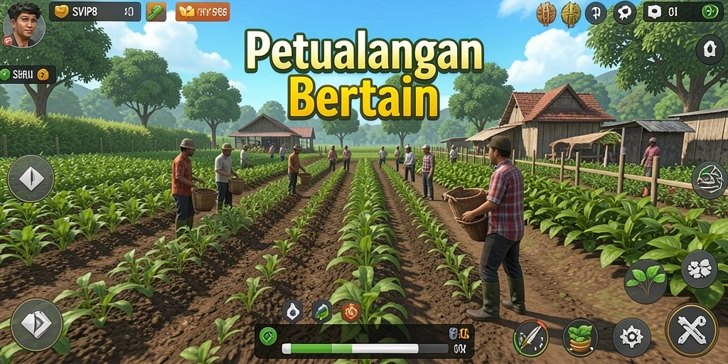 Tampilan layak dari gameplay pertanian yang menarik di SVIP8.